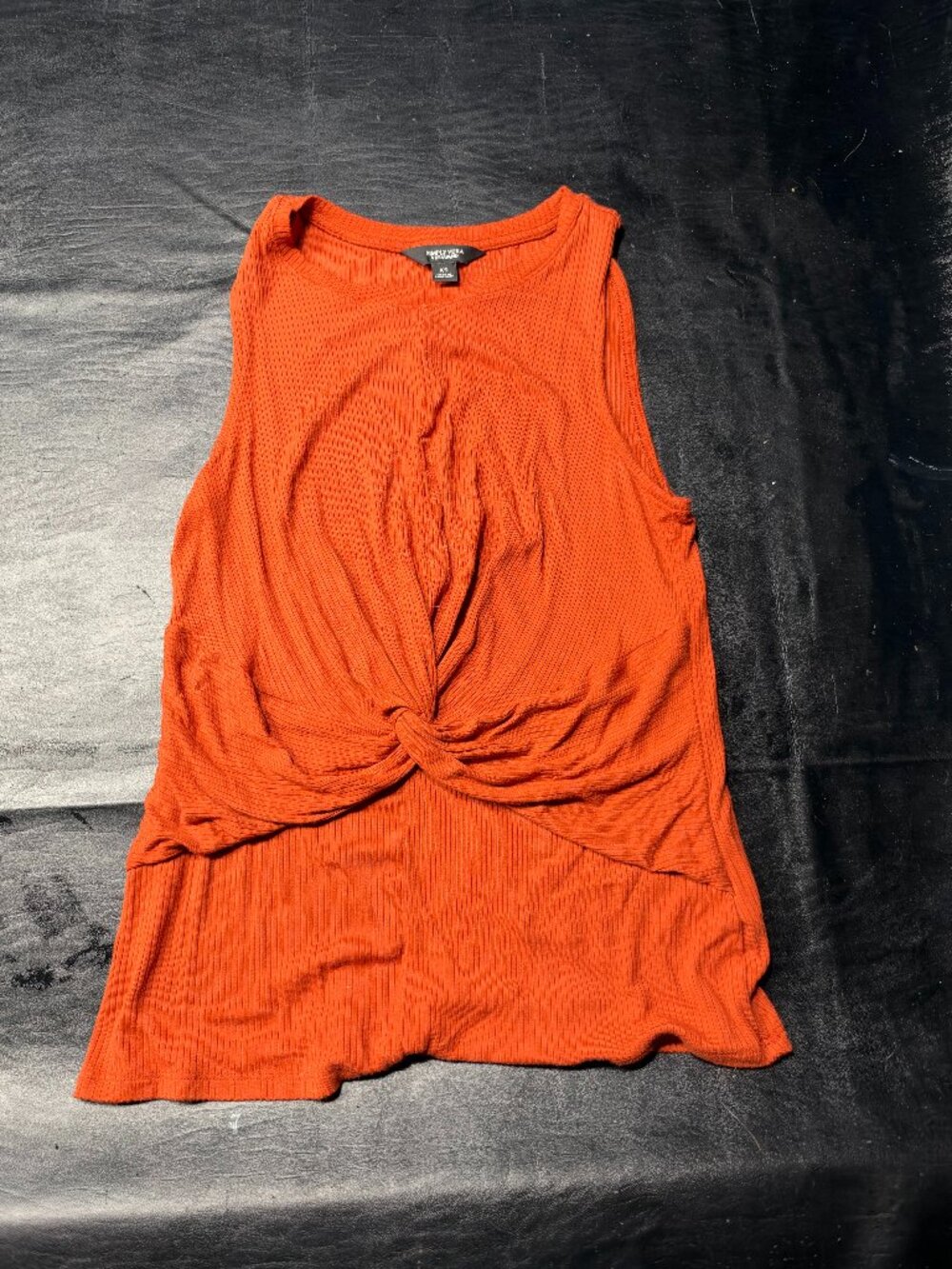 Vera Wrang Rust Orange Sleeveless Top